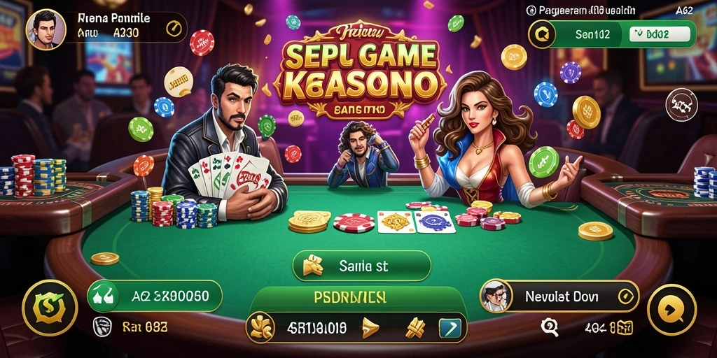 Tangkapan layar gameplay AA62 menampilkan pengalaman Kasino yang mendebarkan.