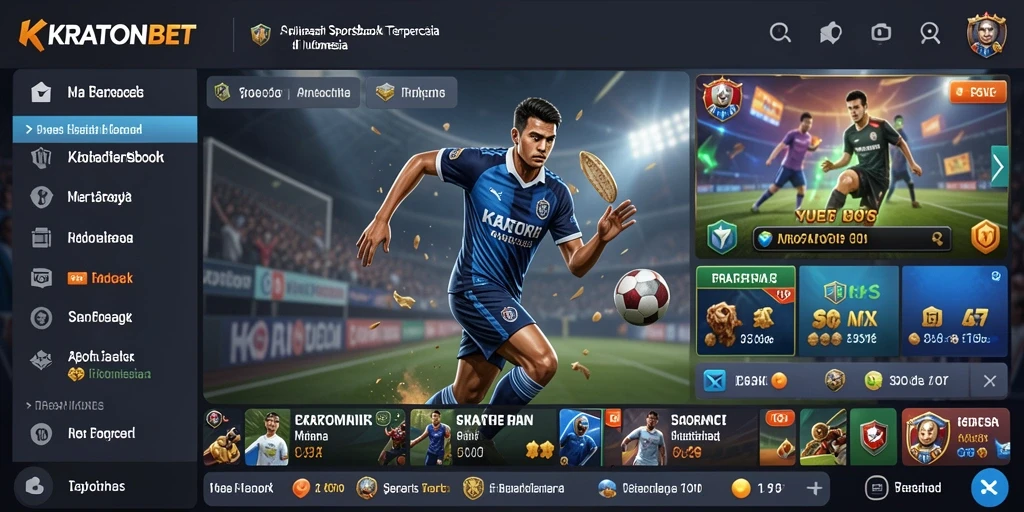 Tangkapan layar utama KRATONBET menampilkan antarmuka taruhan yang menarik.