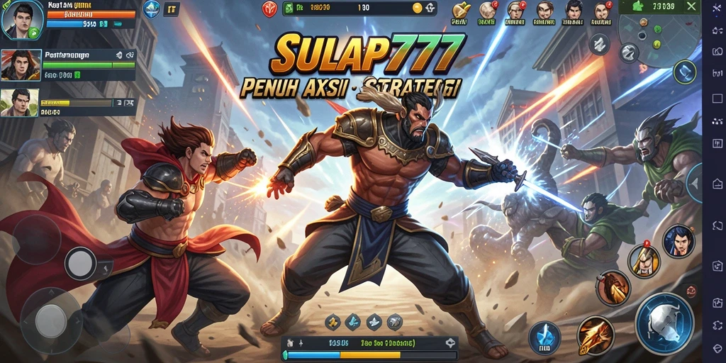 Screenshot SULAP777 menampilkan pertarungan seru antara karakter ikonik.